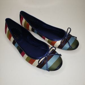 Coach Ballet Flats Ladie Stripe Size 9.5